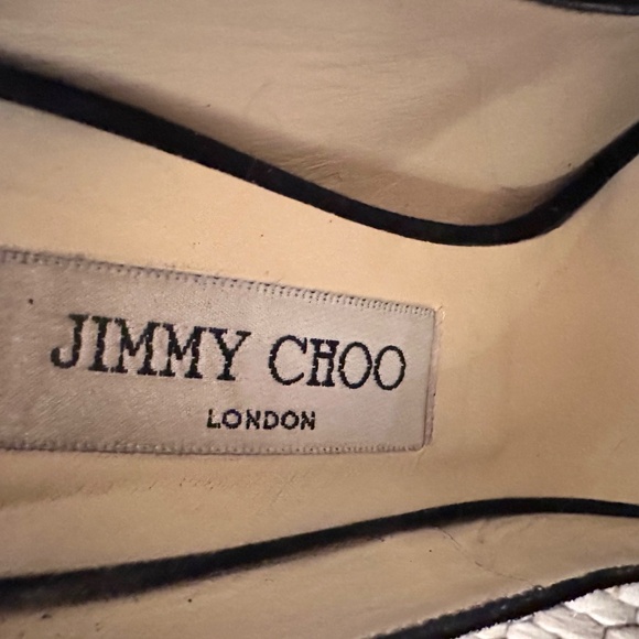 Jimmy Choo Luna Black Suede Platform
Peep Toe High Heels Size 39 (US 8-9) - Picture 7 of 12